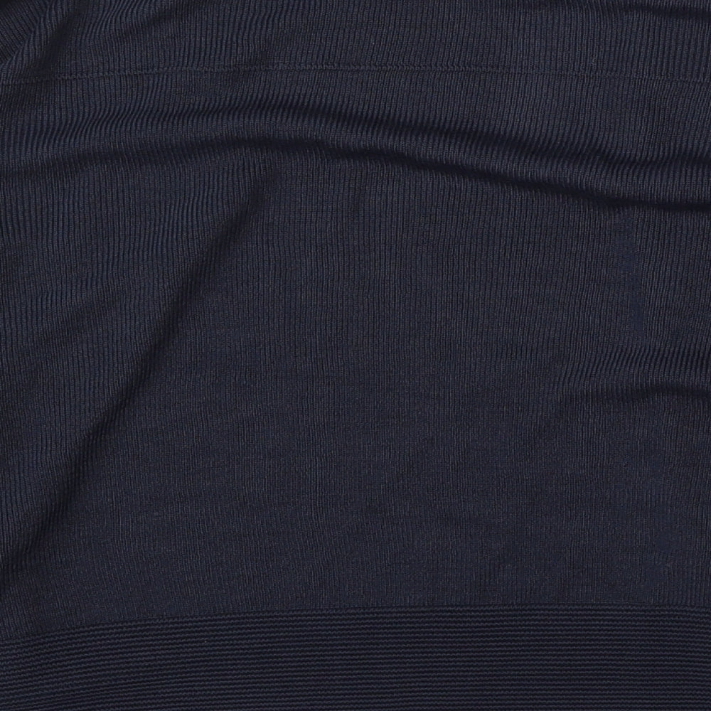 Marks and Spencer Womens Blue V-Neck Acrylic Cardigan Jumper Size 16
