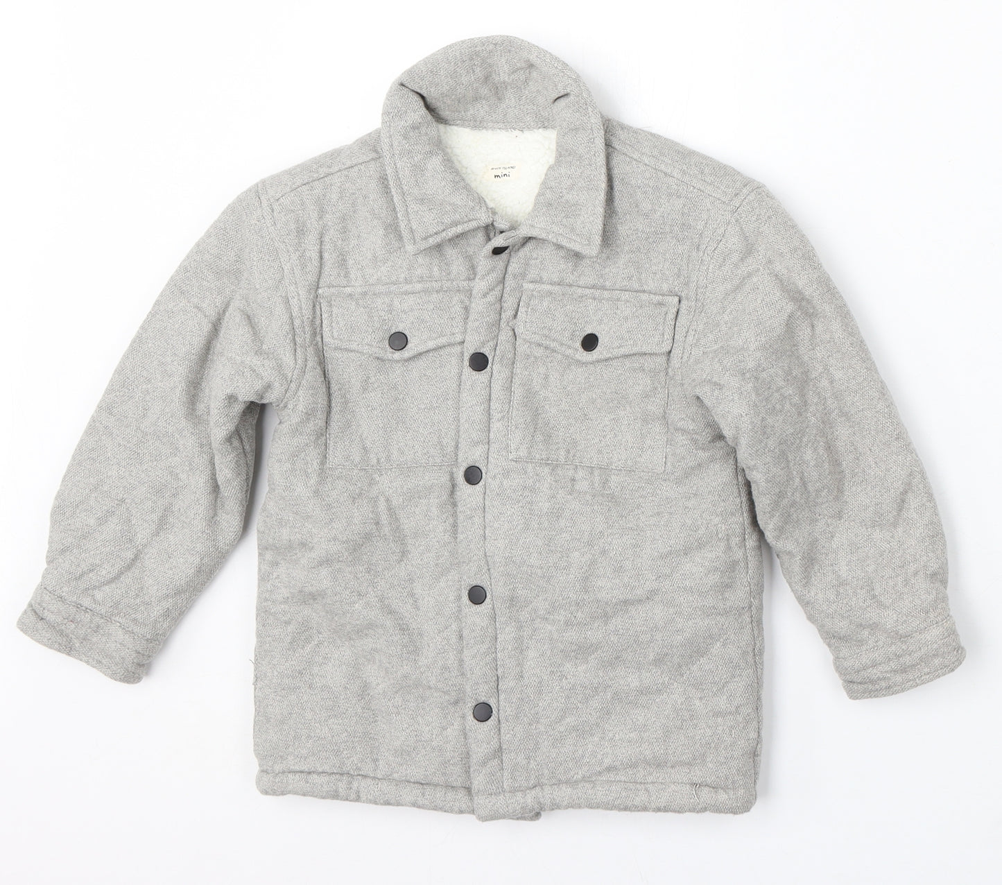 River Island Boys Grey Jacket Size 4-5 Years Snap