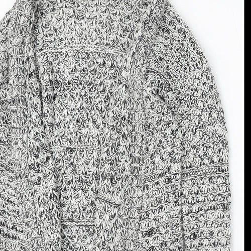 Papaya Womens Multicoloured Roll Neck Acrylic Cardigan Jumper Size S