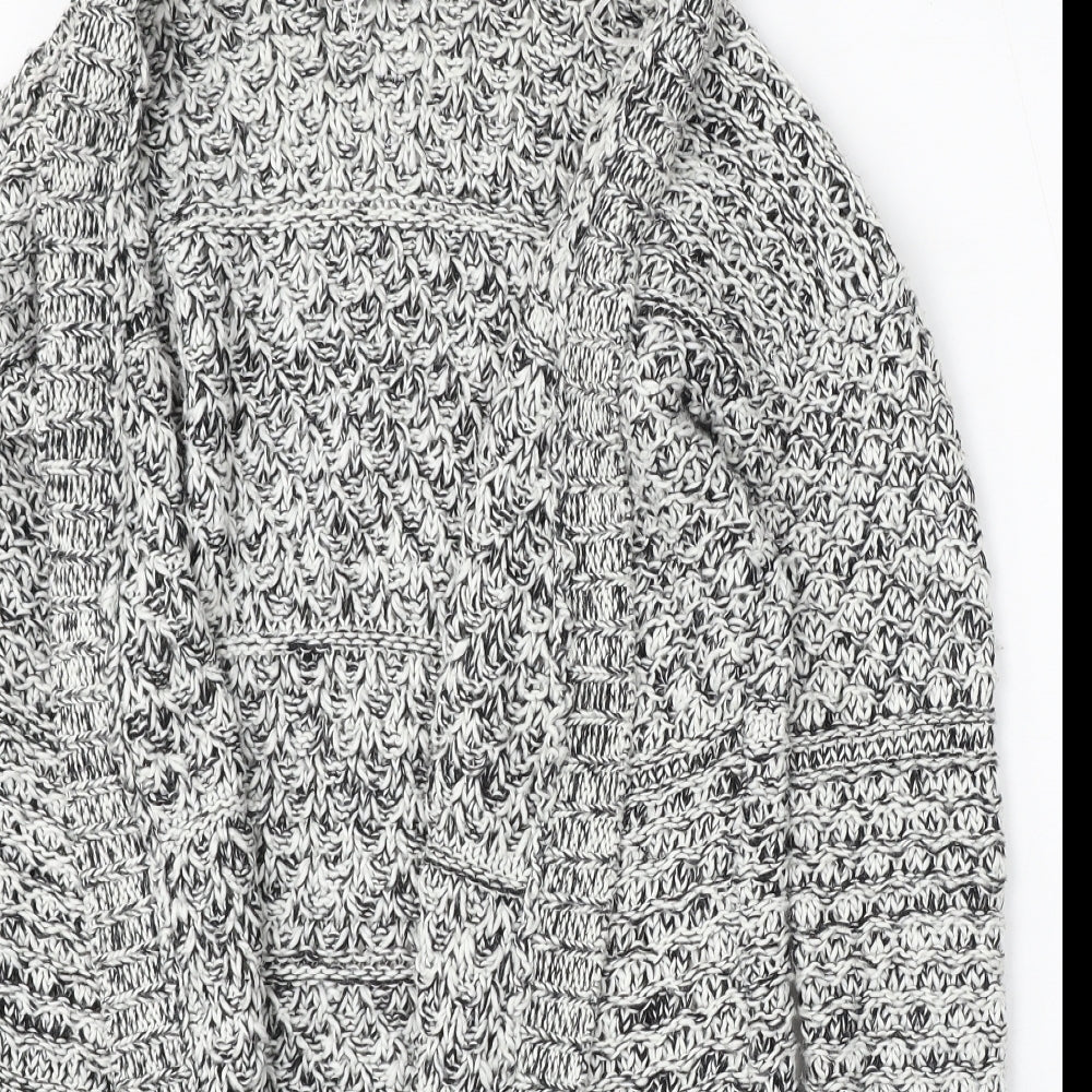 Papaya Womens Multicoloured Roll Neck Acrylic Cardigan Jumper Size S