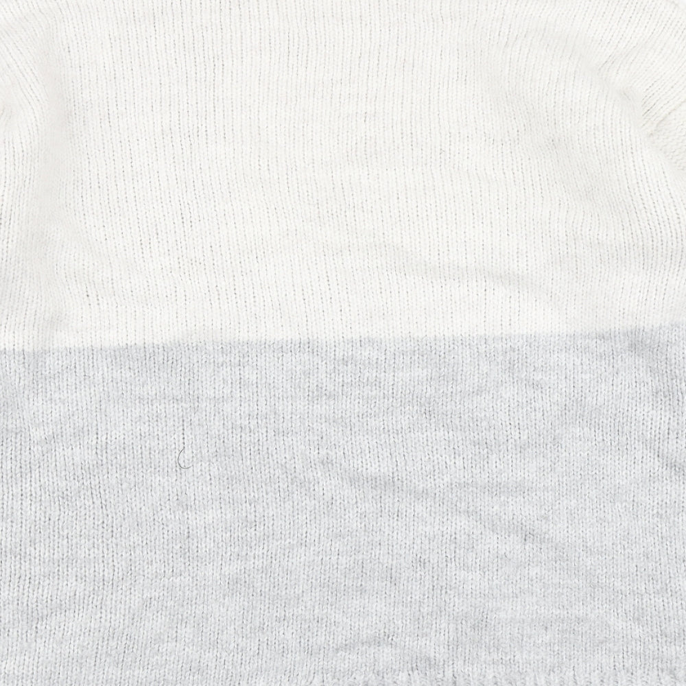 F&F Womens Beige High Neck Acrylic Pullover Jumper Size 16