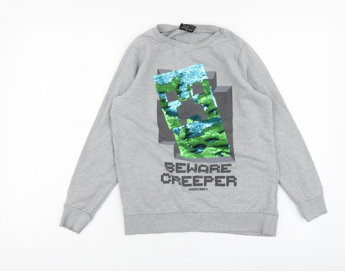 NEXT Boys Grey Cotton Pullover Size 11 Years