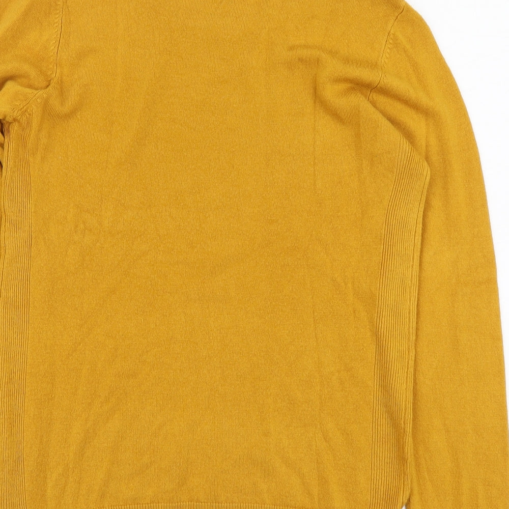 Atmosphere Womens Yellow Round Neck Acrylic Pullover Jumper Size 12