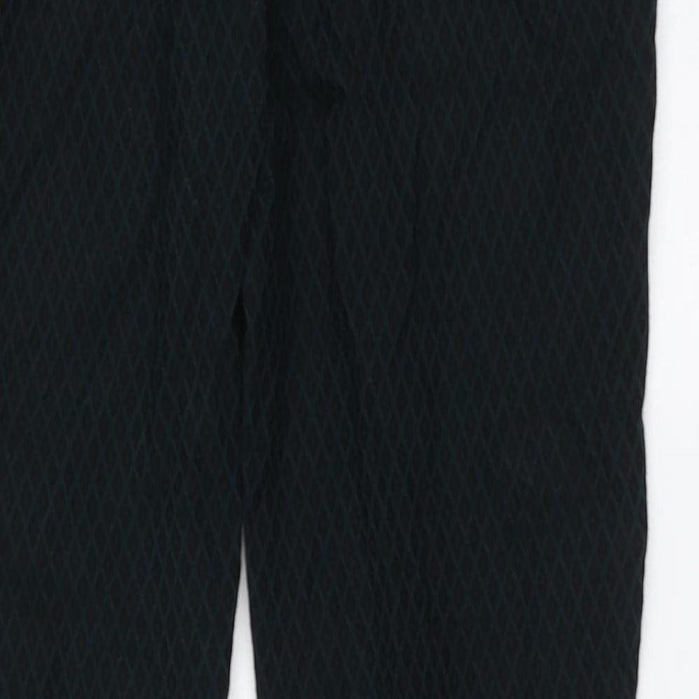 F&F Womens Green Geometric Viscose Jegging Leggings Size 10 L27 in