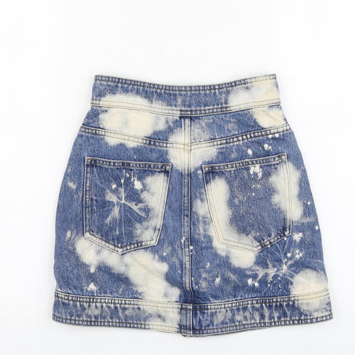 Hilfiger Collection Womens Blue Cotton Mini Skirt Size XS