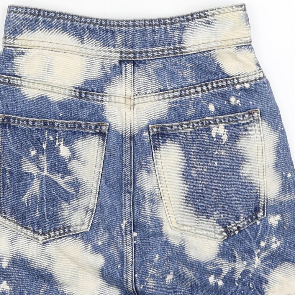 Hilfiger Collection Womens Blue Cotton Mini Skirt Size XS