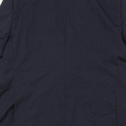 Brook Taverner Mens Blue Polyester Jacket Suit Jacket Size XL