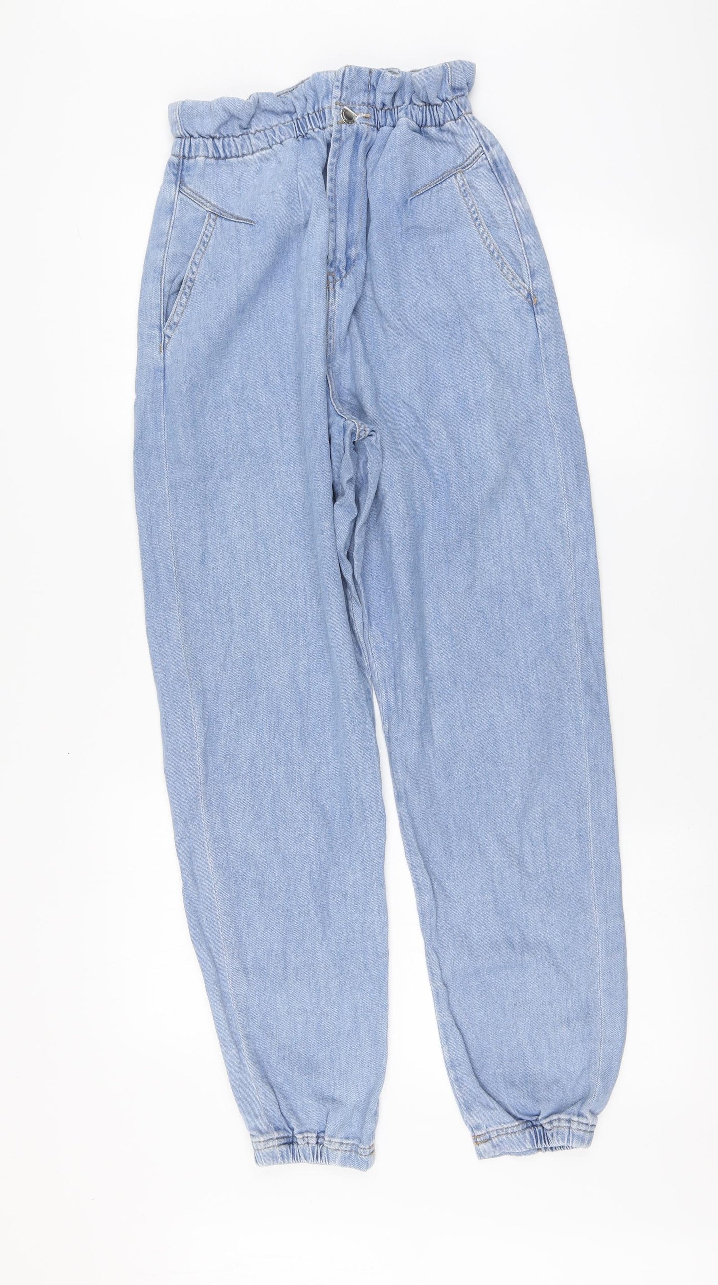 Zara Womens Blue Cotton Jegging Jeans Size 34 L29 in Regular