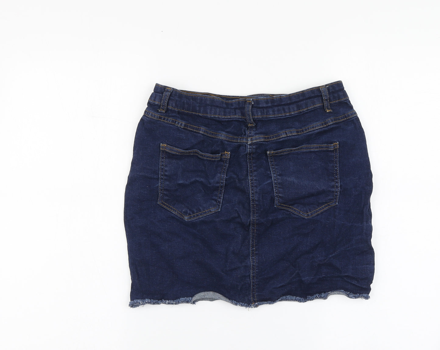 Parisian Womens Blue Cotton Mini Skirt Size 12