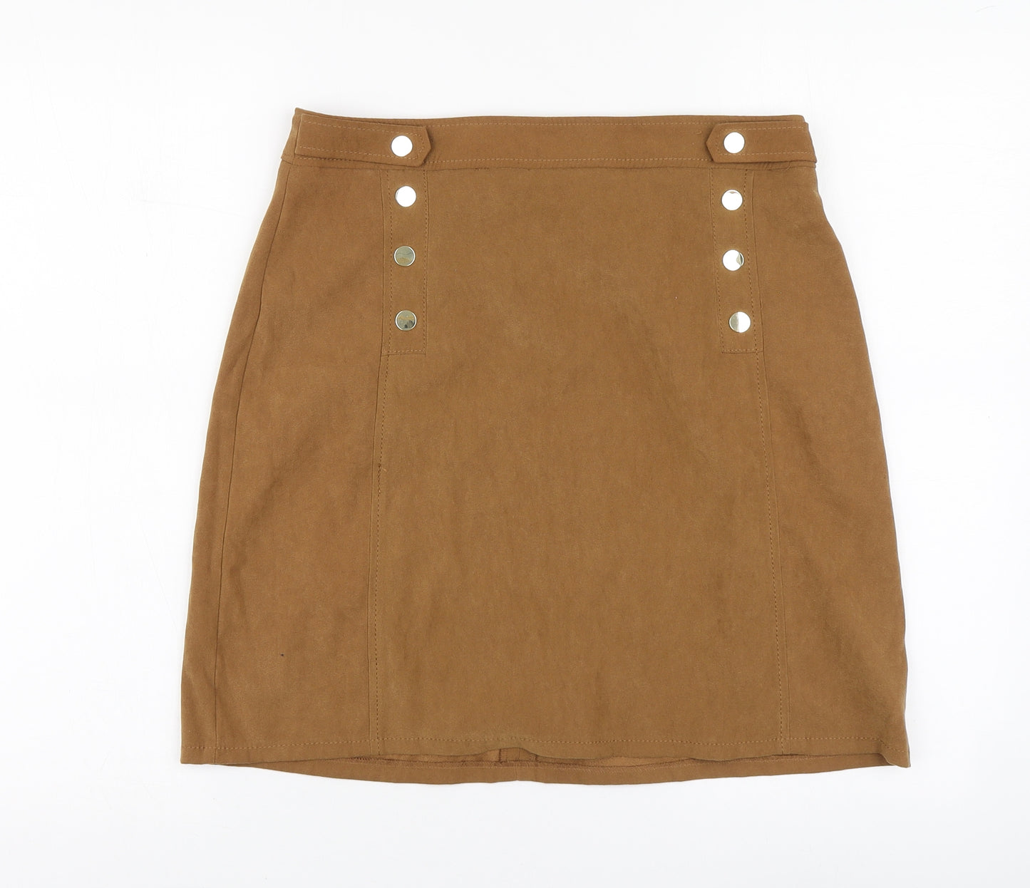 F&F Womens Brown Polyester A-Line Skirt Size 12
