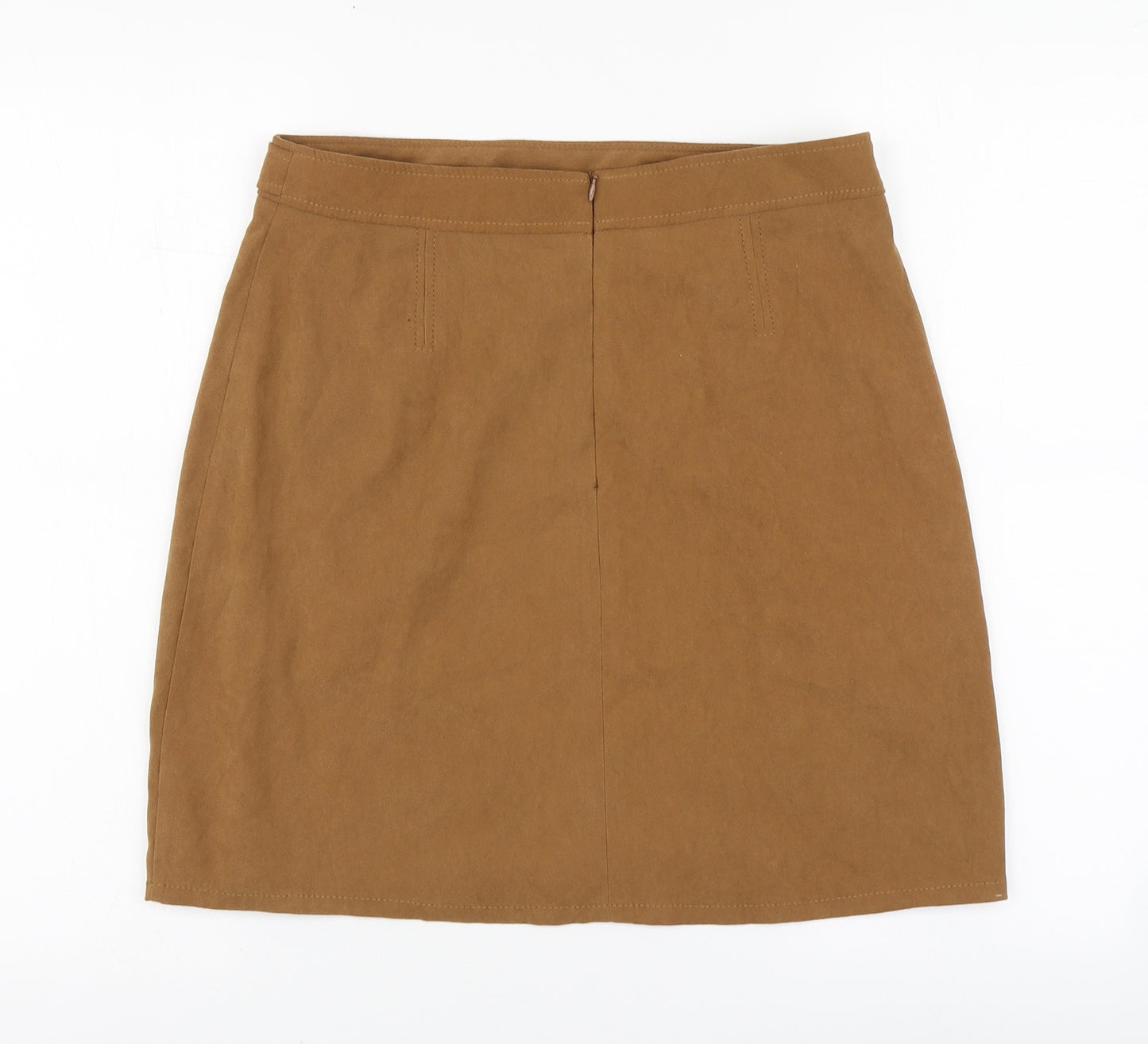 F&F Womens Brown Polyester A-Line Skirt Size 12