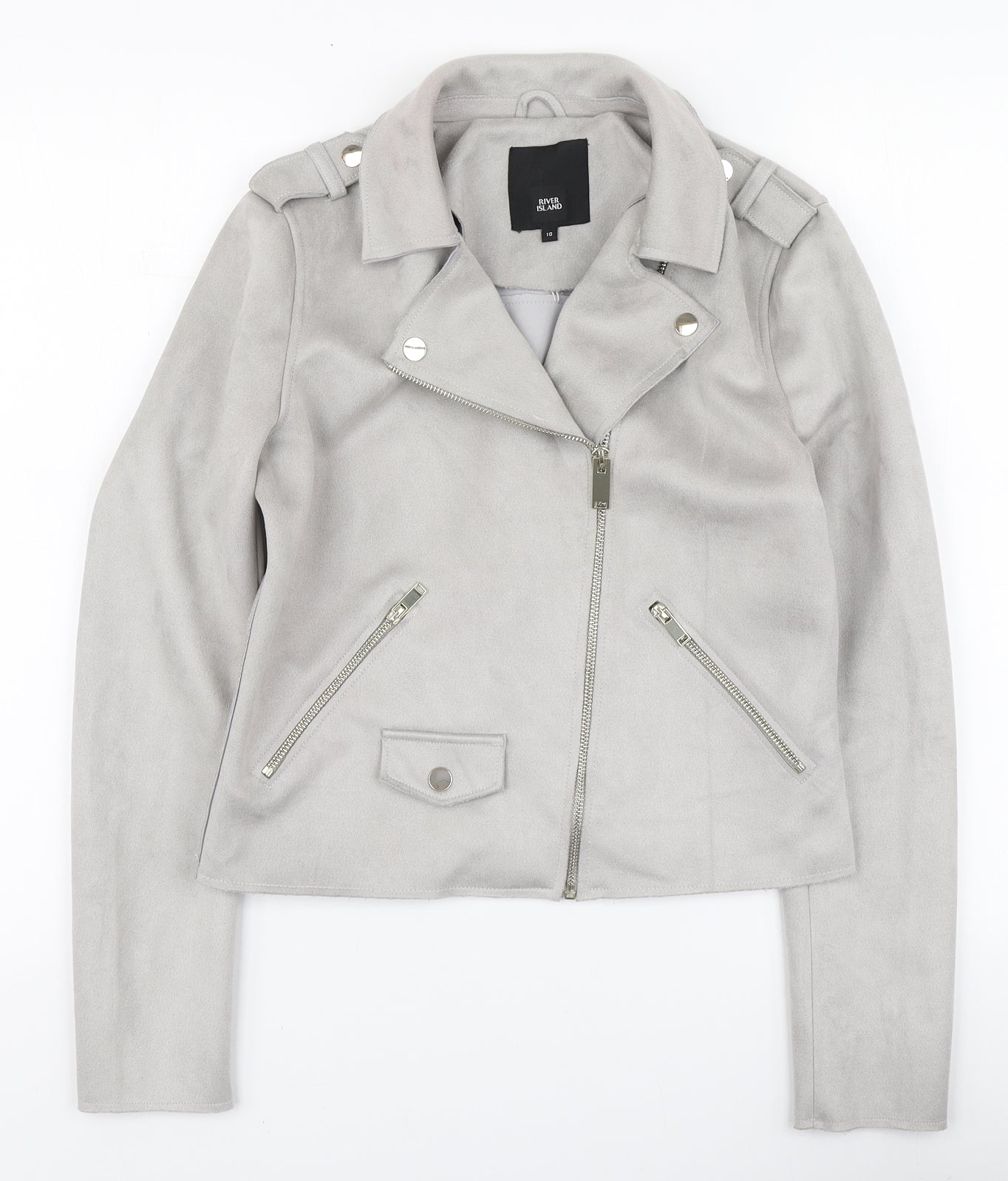 River Island Womens Grey Jacket Size 10
