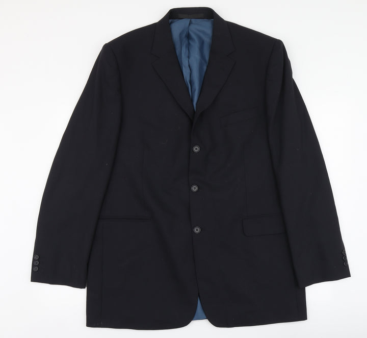 Marks and Spencer Mens Blue Polyester Jacket Suit Jacket Size 2XL