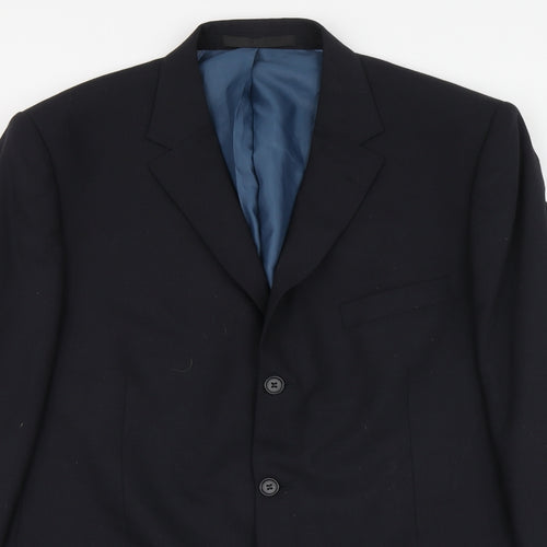 Marks and Spencer Mens Blue Polyester Jacket Suit Jacket Size 2XL
