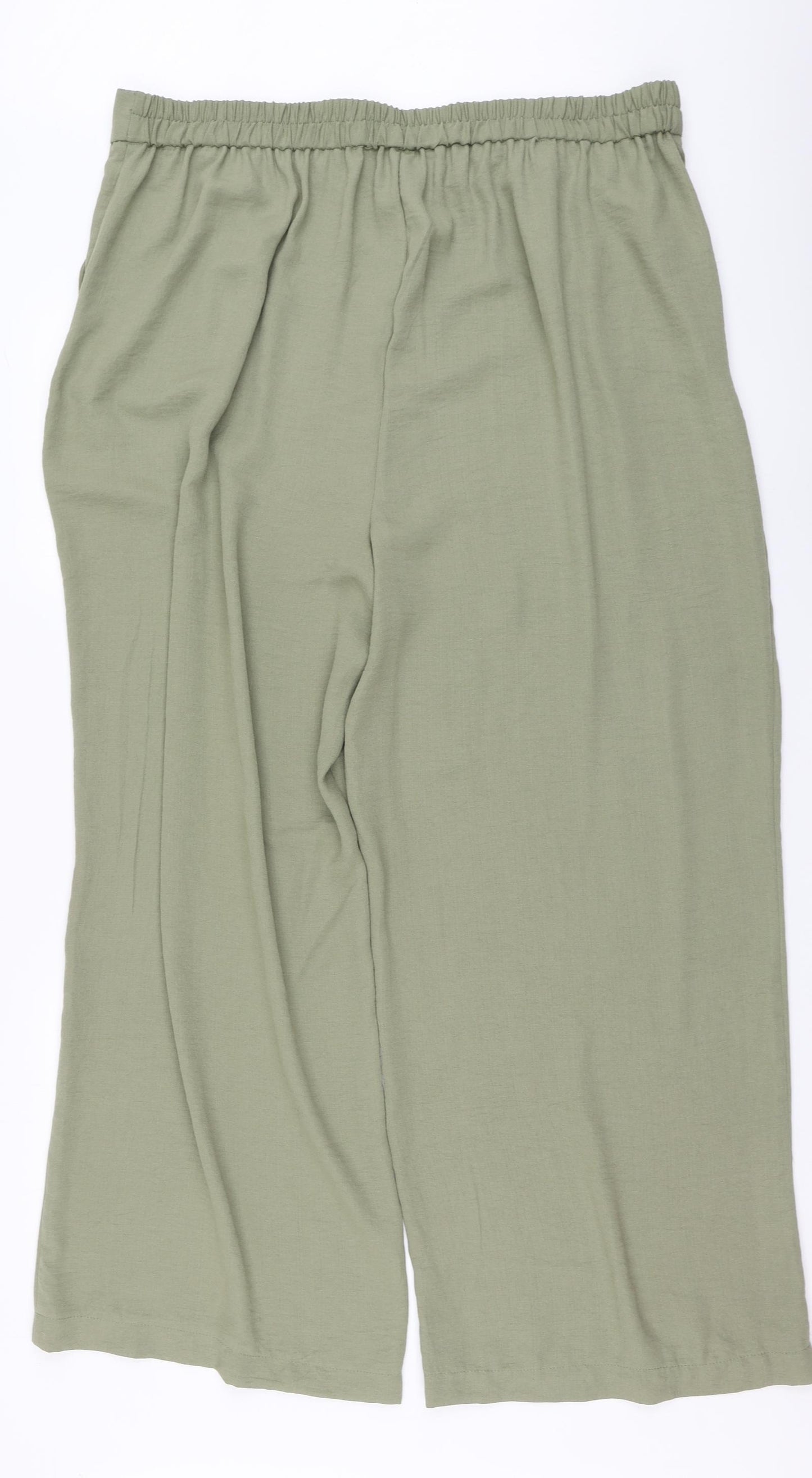Primark Womens Green Polyester Trousers Size 20 L29 in Regular