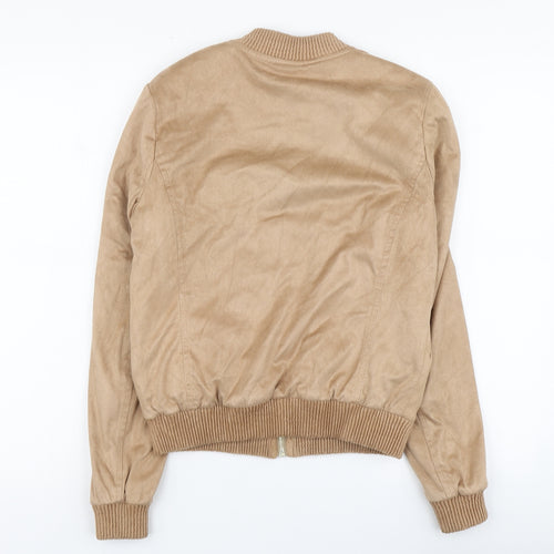 River Island Womens Beige Bomber Jacket Jacket Size 10