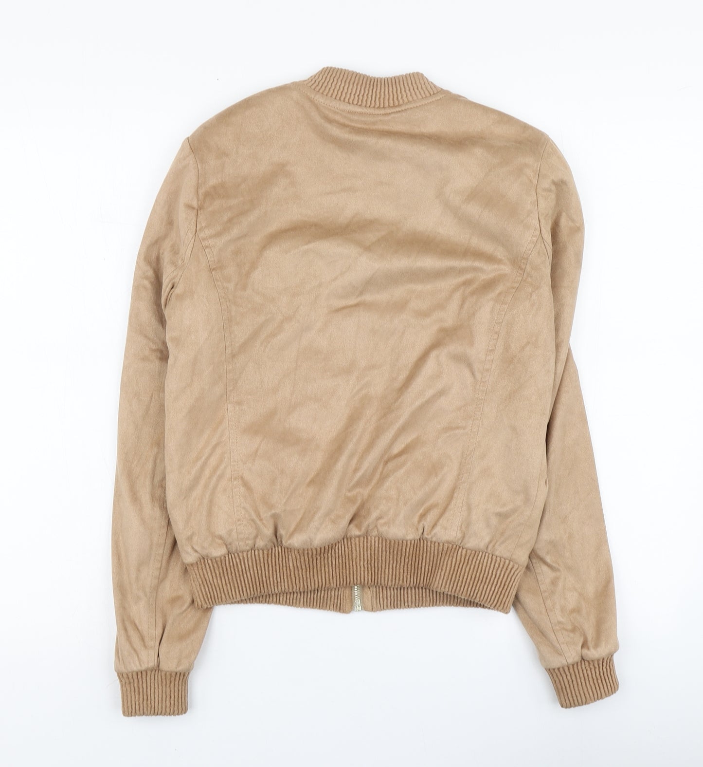 River Island Womens Beige Bomber Jacket Jacket Size 10