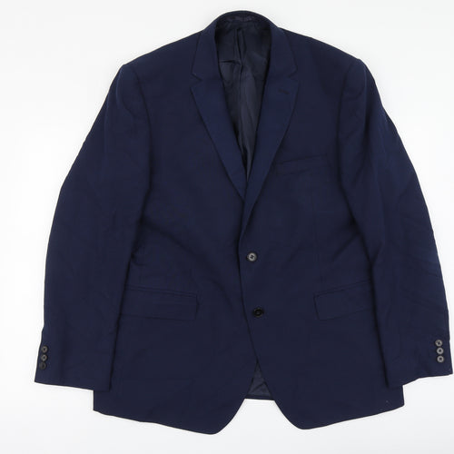 Scott&Taylor Mens Blue Polyester Jacket Suit Jacket Size 44