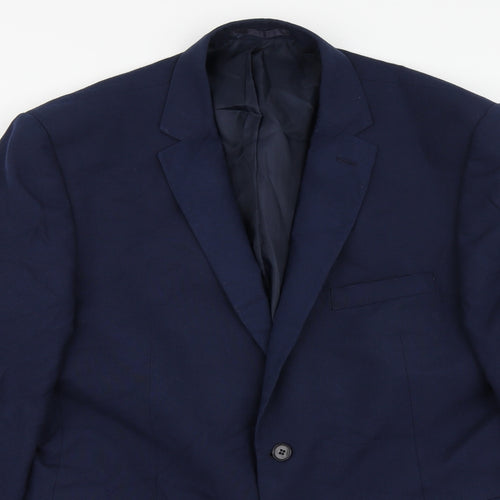 Scott&Taylor Mens Blue Polyester Jacket Suit Jacket Size 44