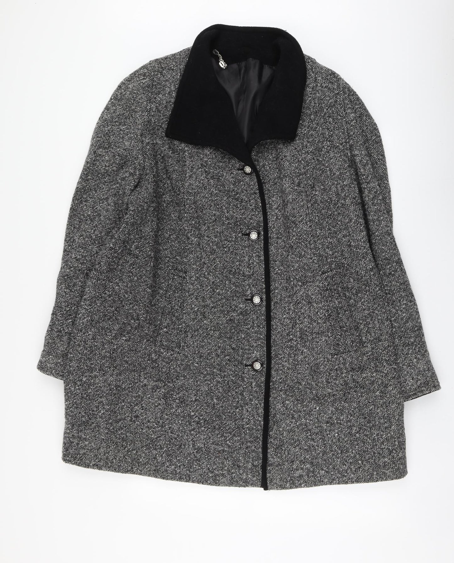 Bekertex Womens Grey Pea Coat Coat Size 20