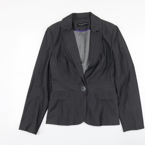 Dorothy Perkins Womens Grey Polyester Jacket Suit Jacket Size 12