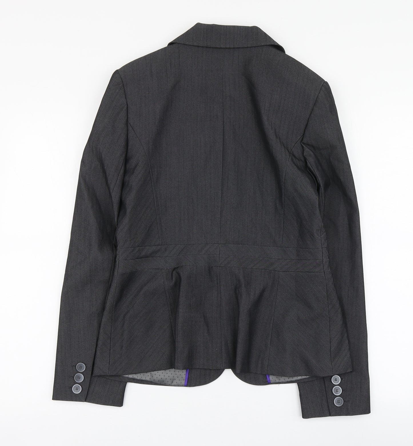 Dorothy Perkins Womens Grey Polyester Jacket Suit Jacket Size 12