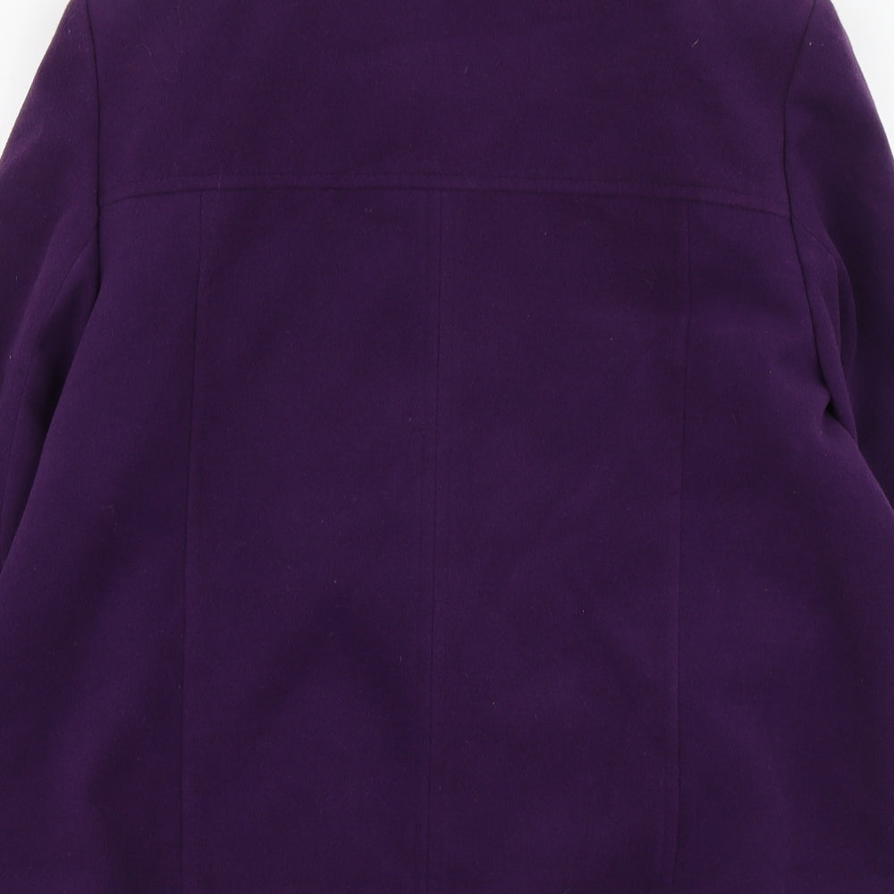 Autonomy Womens Purple Pea Coat Coat Size 16