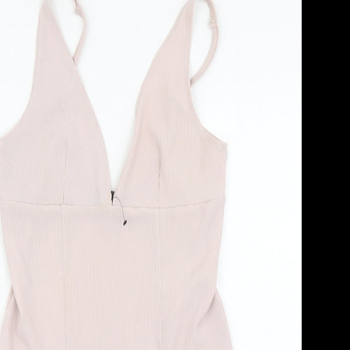 Primark Womens Pink Polyester Bodysuit One-Piece Size S
