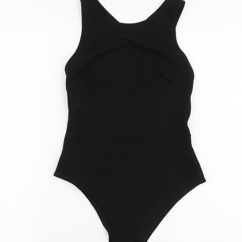 Daisy Street Womens Black Polyester Bodysuit One-Piece Size S