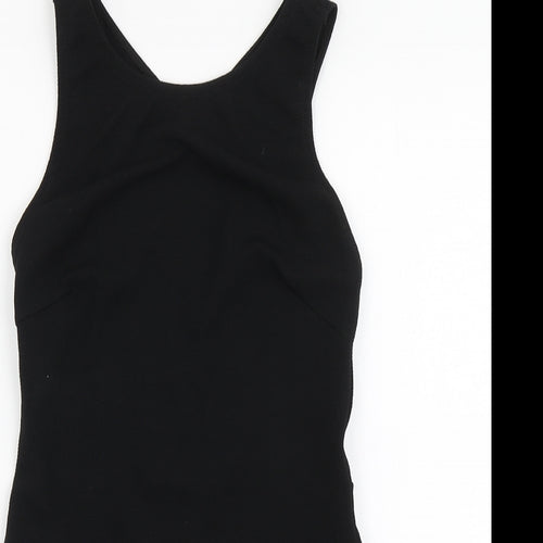 Daisy Street Womens Black Polyester Bodysuit One-Piece Size S