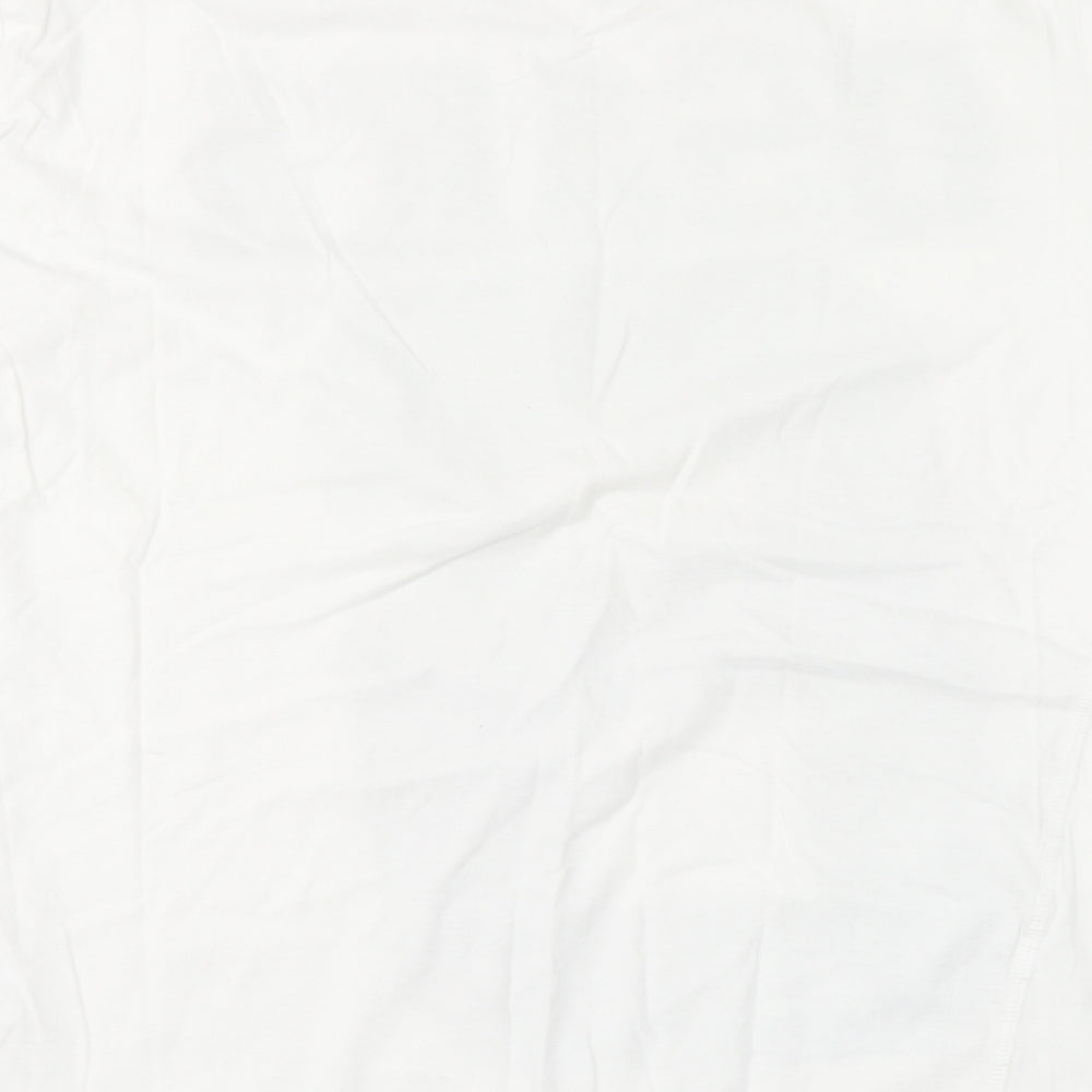Superdry Mens White Cotton T-Shirt Size XL Round Neck