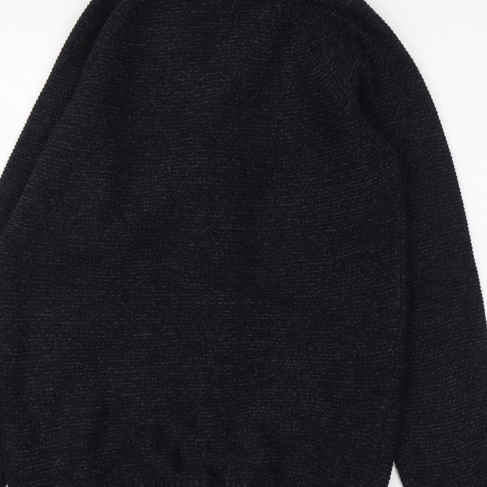 Marks and Spencer Mens Grey V-Neck Acrylic Cardigan Jumper Size S