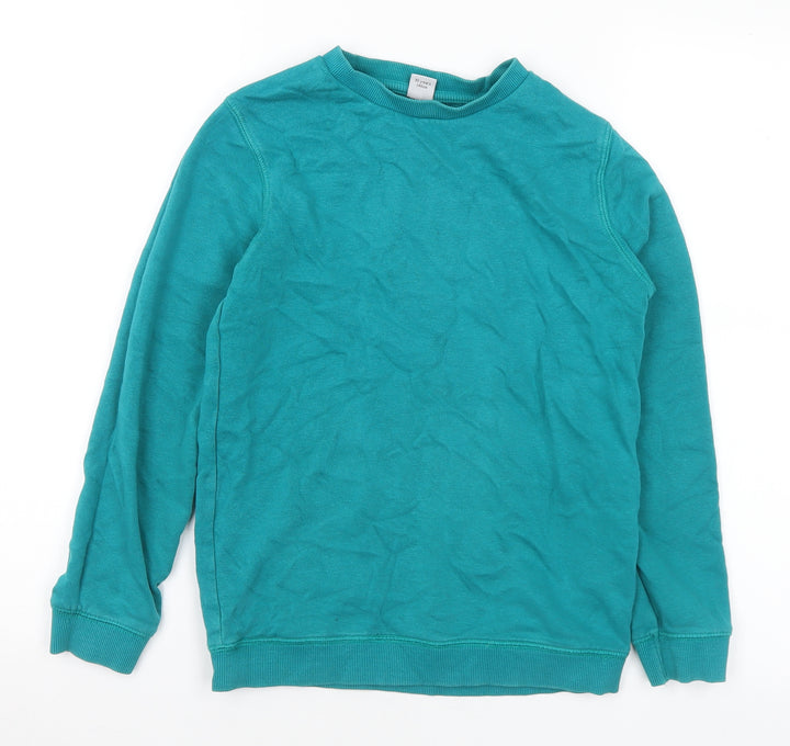 TU Girls Green Cotton Pullover Sweatshirt Size 10 Years