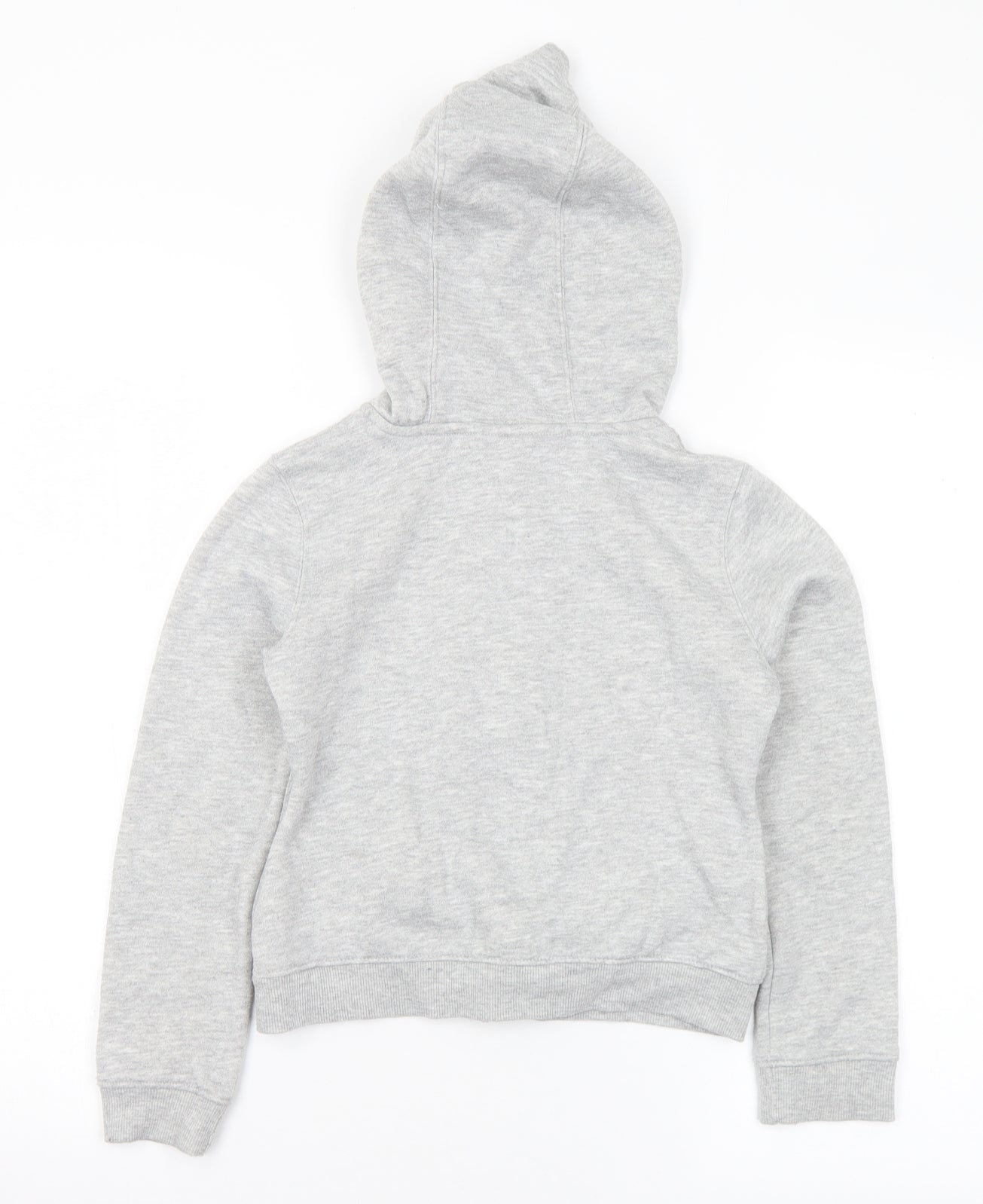 Matalan Girls Grey Polyester Full Zip Hoodie Size 9 Years Zip