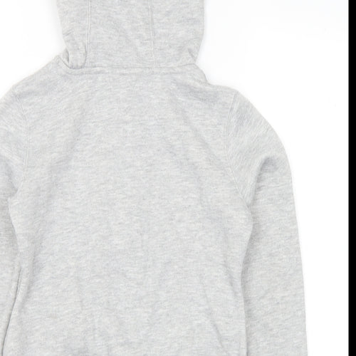 Matalan Girls Grey Polyester Full Zip Hoodie Size 9 Years Zip