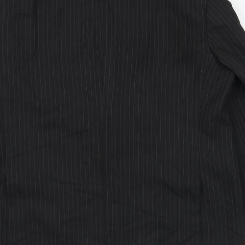 Marks and Spencer Mens Black Striped Polyester Jacket Suit Jacket Size 44