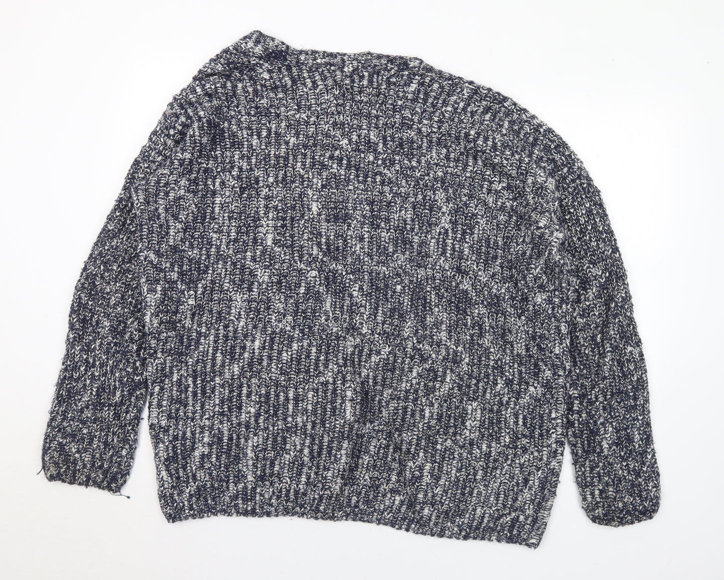 NEXT Womens Blue V-Neck Cotton Cardigan Jumper Size L