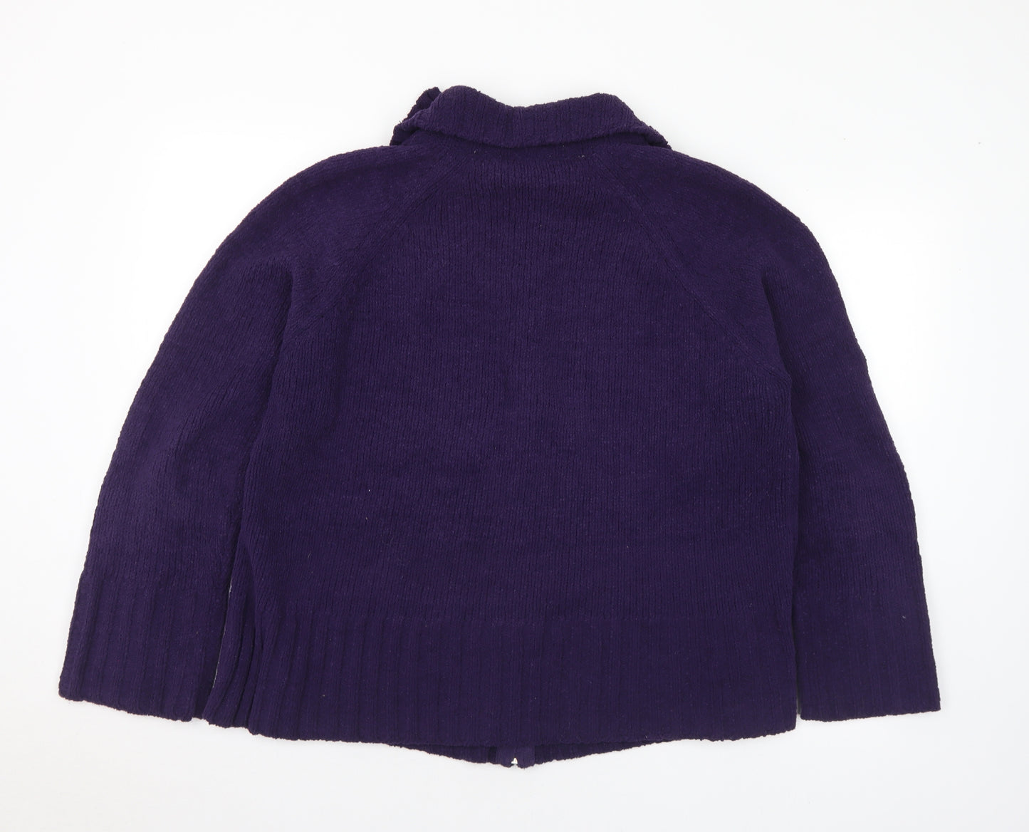 Preworn Womens Purple Jacket Size L Zip