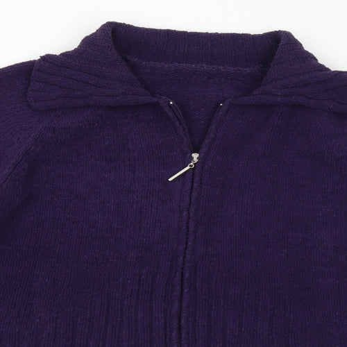 Preworn Womens Purple Jacket Size L Zip