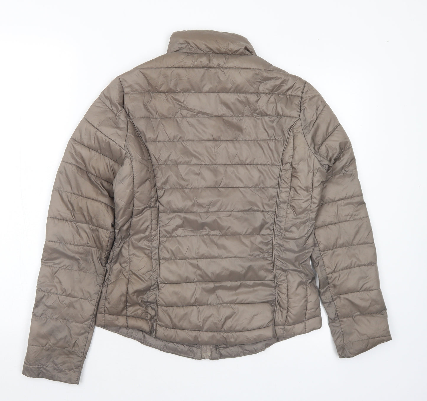 Primark Womens Brown Quilted Coat Size 6 - 6-8