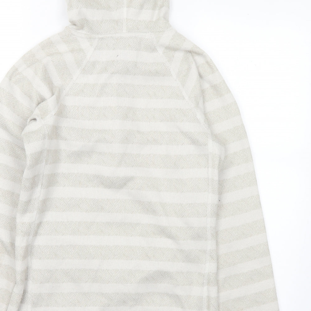 The North Face Womens Ivory Striped Polyester Pullover Hoodie Size XS