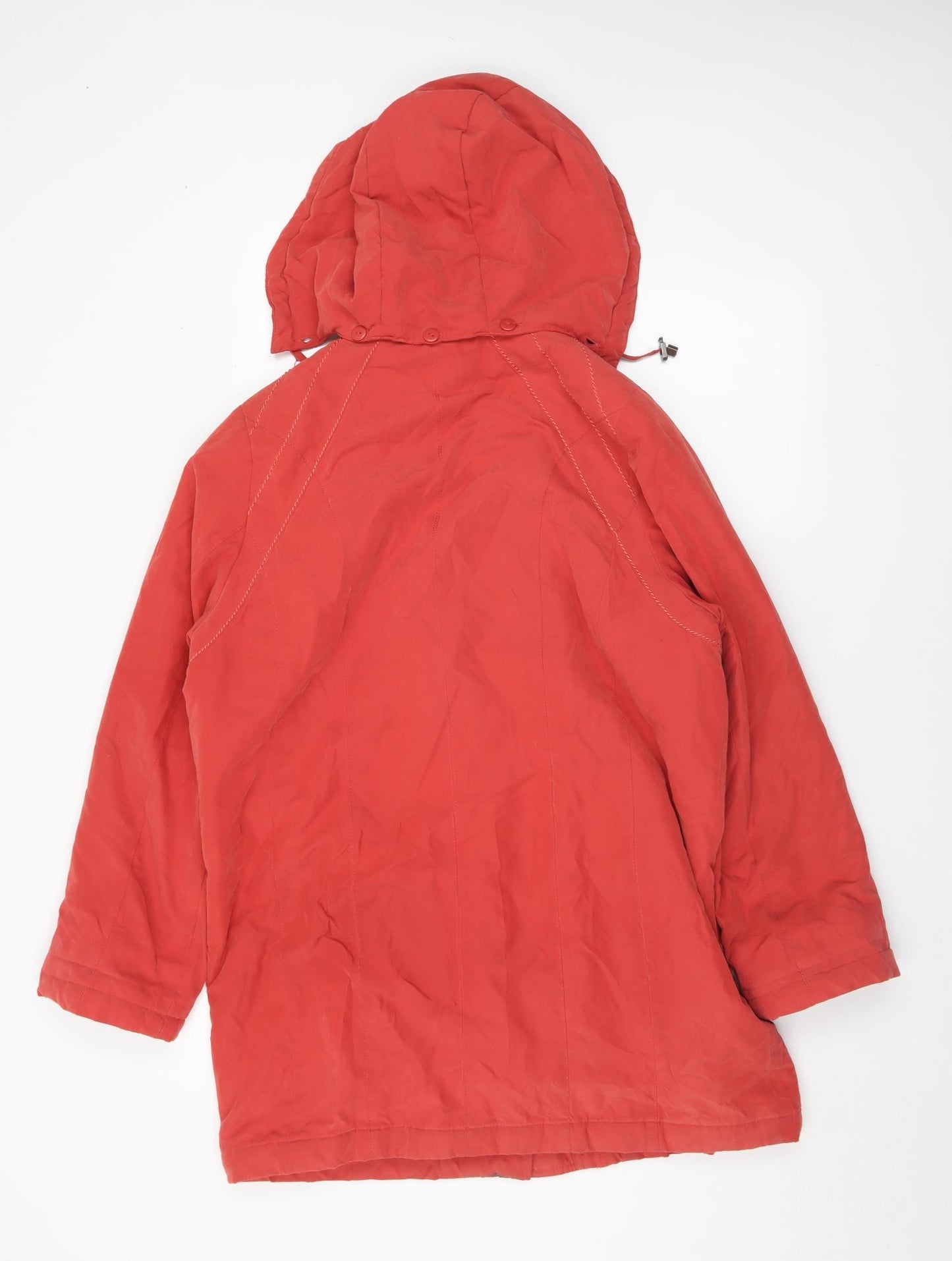 Klass Womens Red Parka Coat Size M