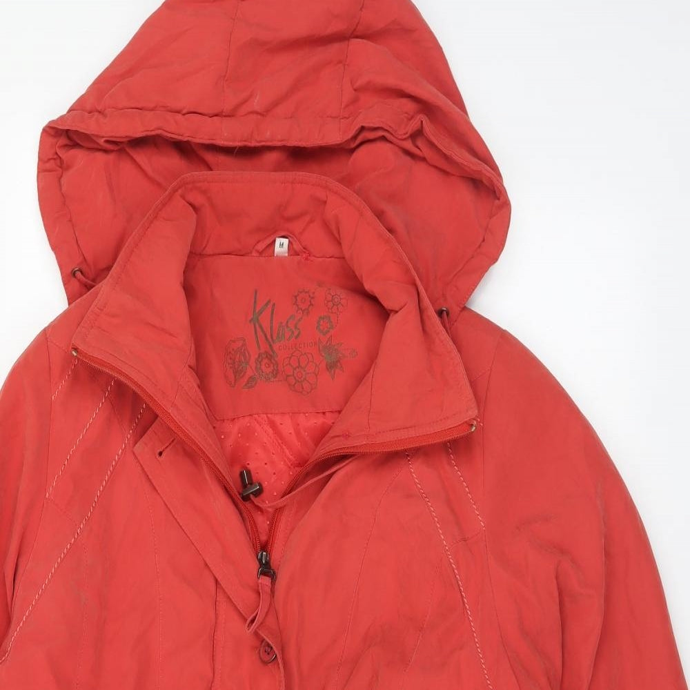 Klass Womens Red Parka Coat Size M