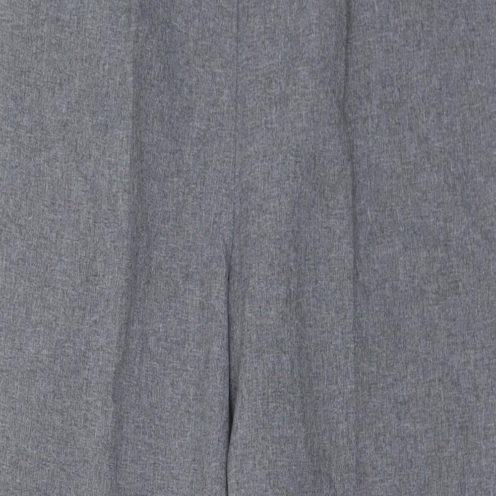 Bonmarché Womens Grey Polyacrylate Fibre Trousers Size 12 L25 in Regular
