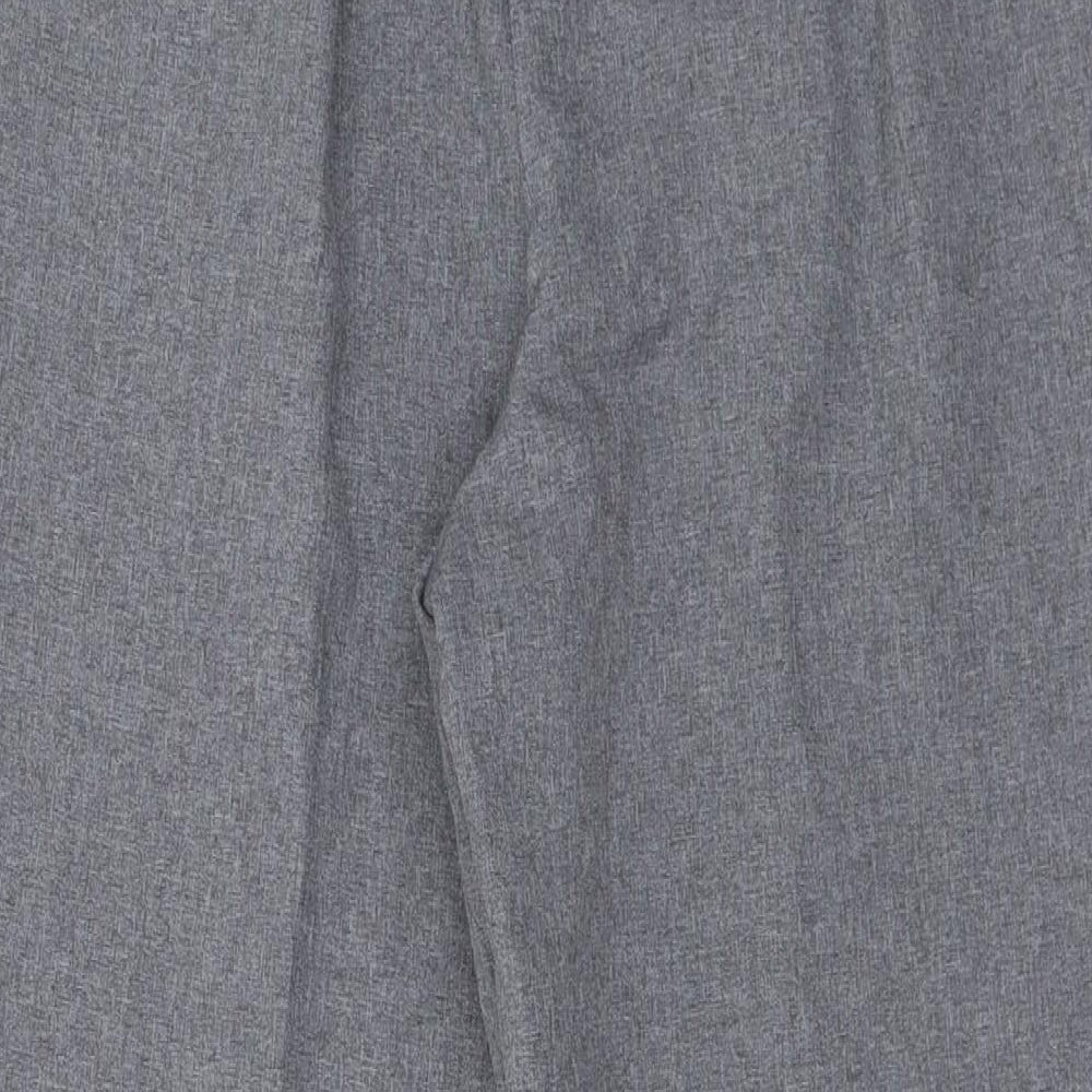 Bonmarché Womens Grey Polyacrylate Fibre Trousers Size 12 L25 in Regular