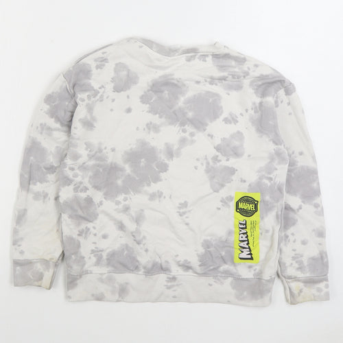 Zara Boys Multicoloured Geometric Cotton Pullover Sweatshirt Size 10 Years Pullover - Marvel