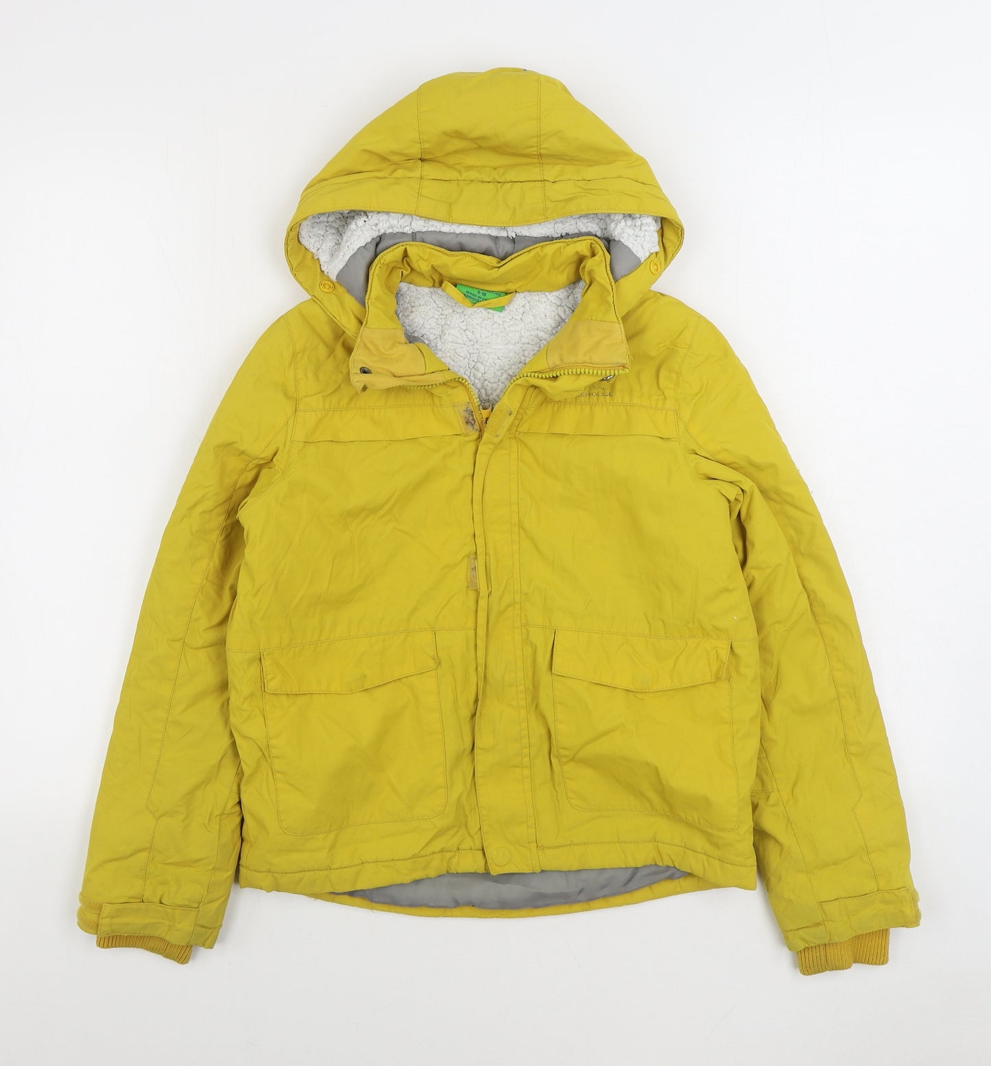 Mountain Warehouse Boys Yellow Windbreaker Coat Size 9-10 Years Zip