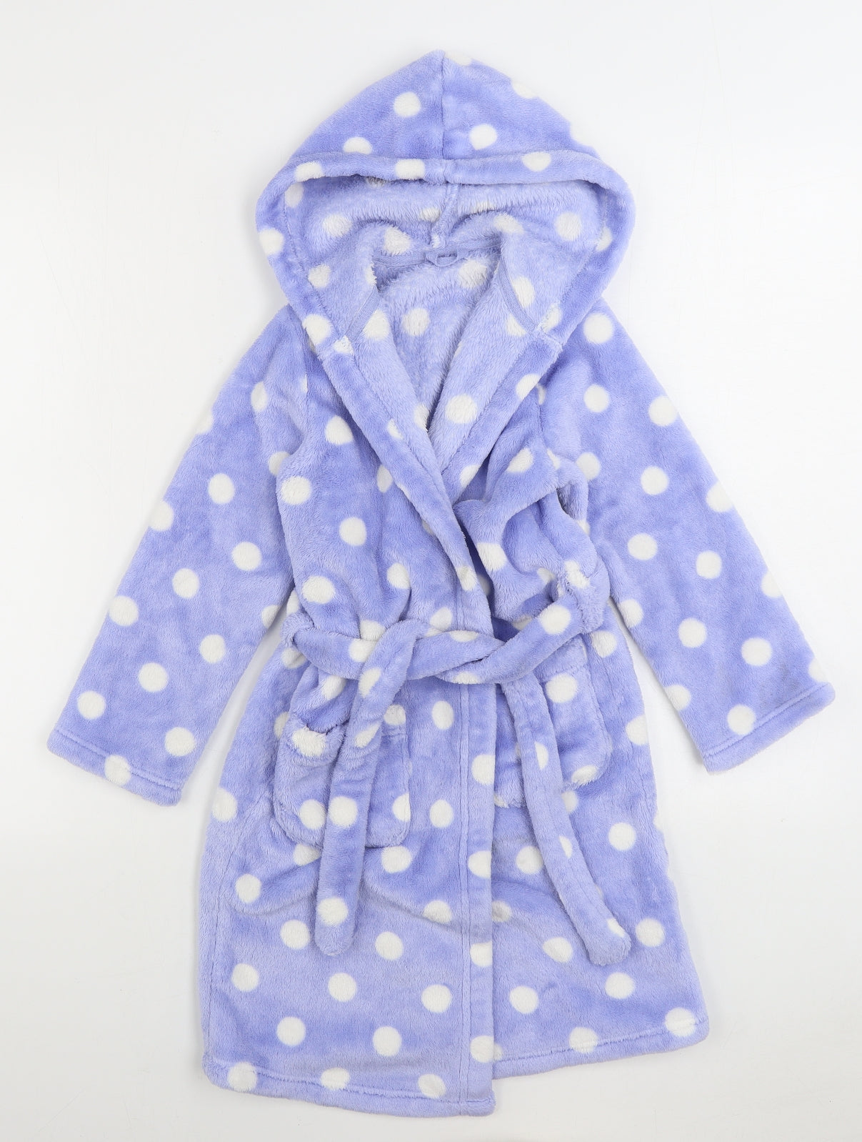 Marks and Spencer Boys Blue Polka Dot Polyester Gown Size 6-7 Years Tie