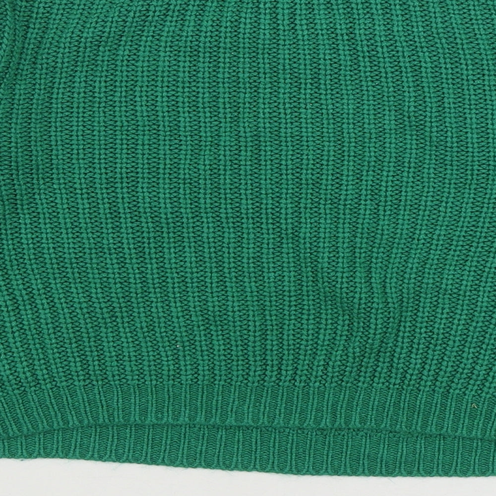 Primark Girls Green Round Neck Acrylic Pullover Jumper Size 8-9 Years Pullover