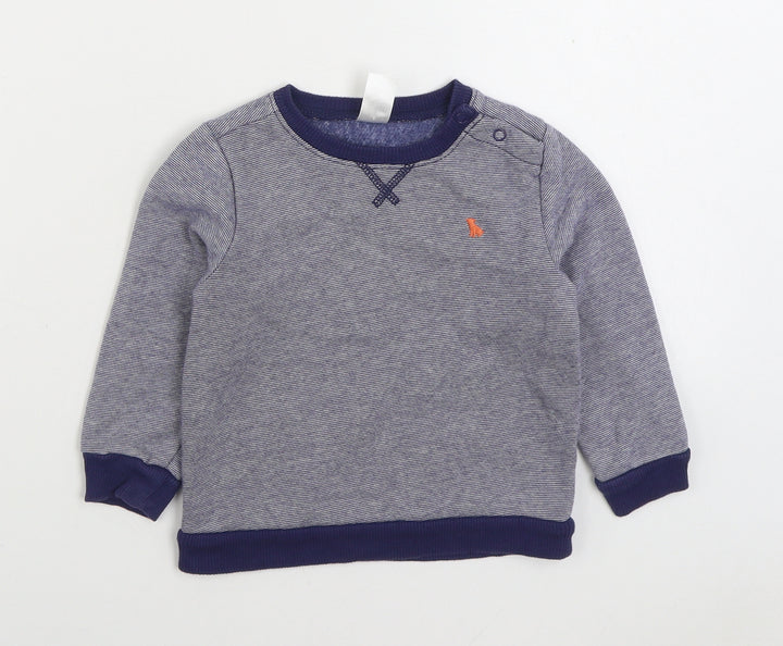 Carters Boys Blue Cotton Pullover Sweatshirt Size 2 Years Pullover